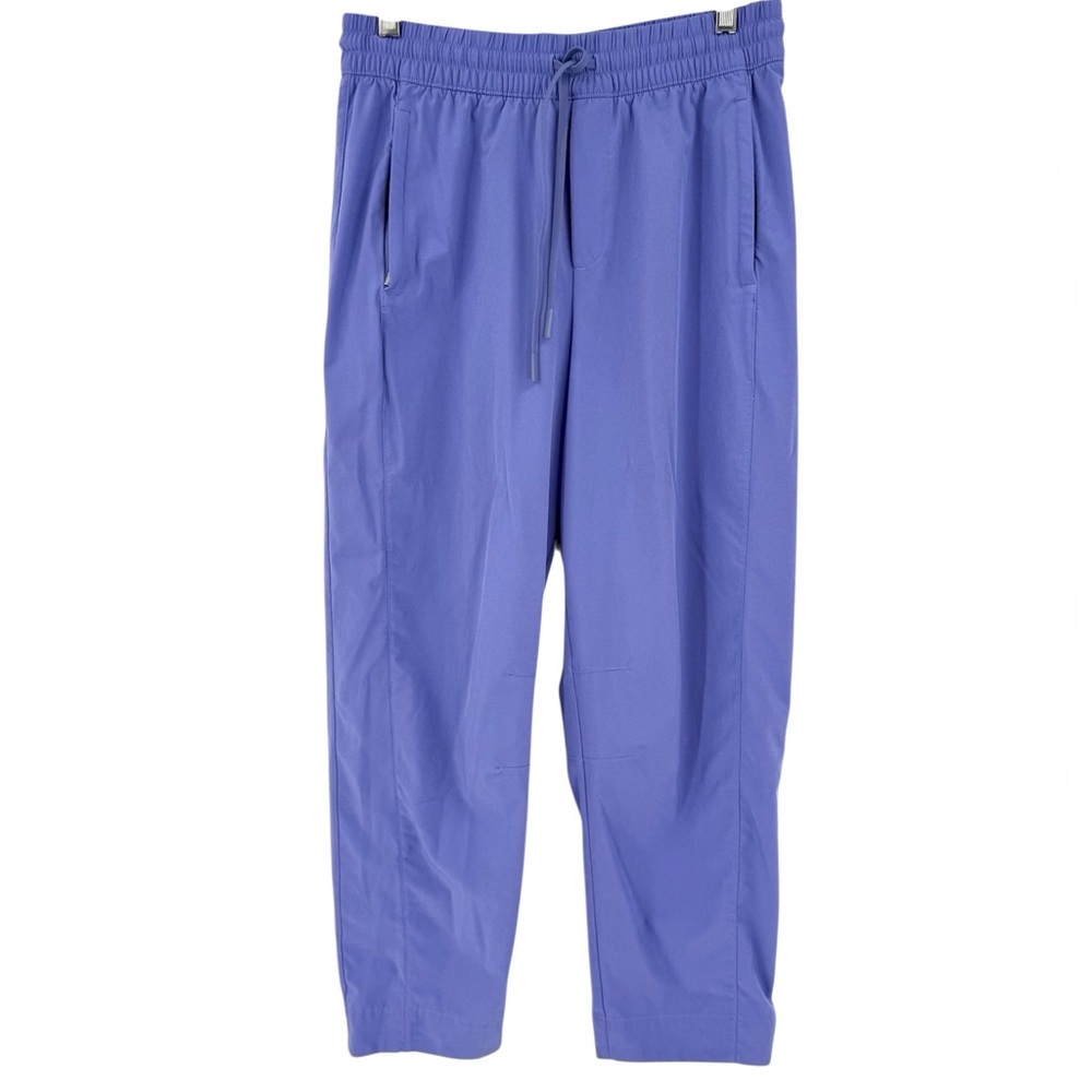 Athleta Purple Ankle Joggers Hidden Zip Pockets, Elastic Travel Stretch Pants, 6